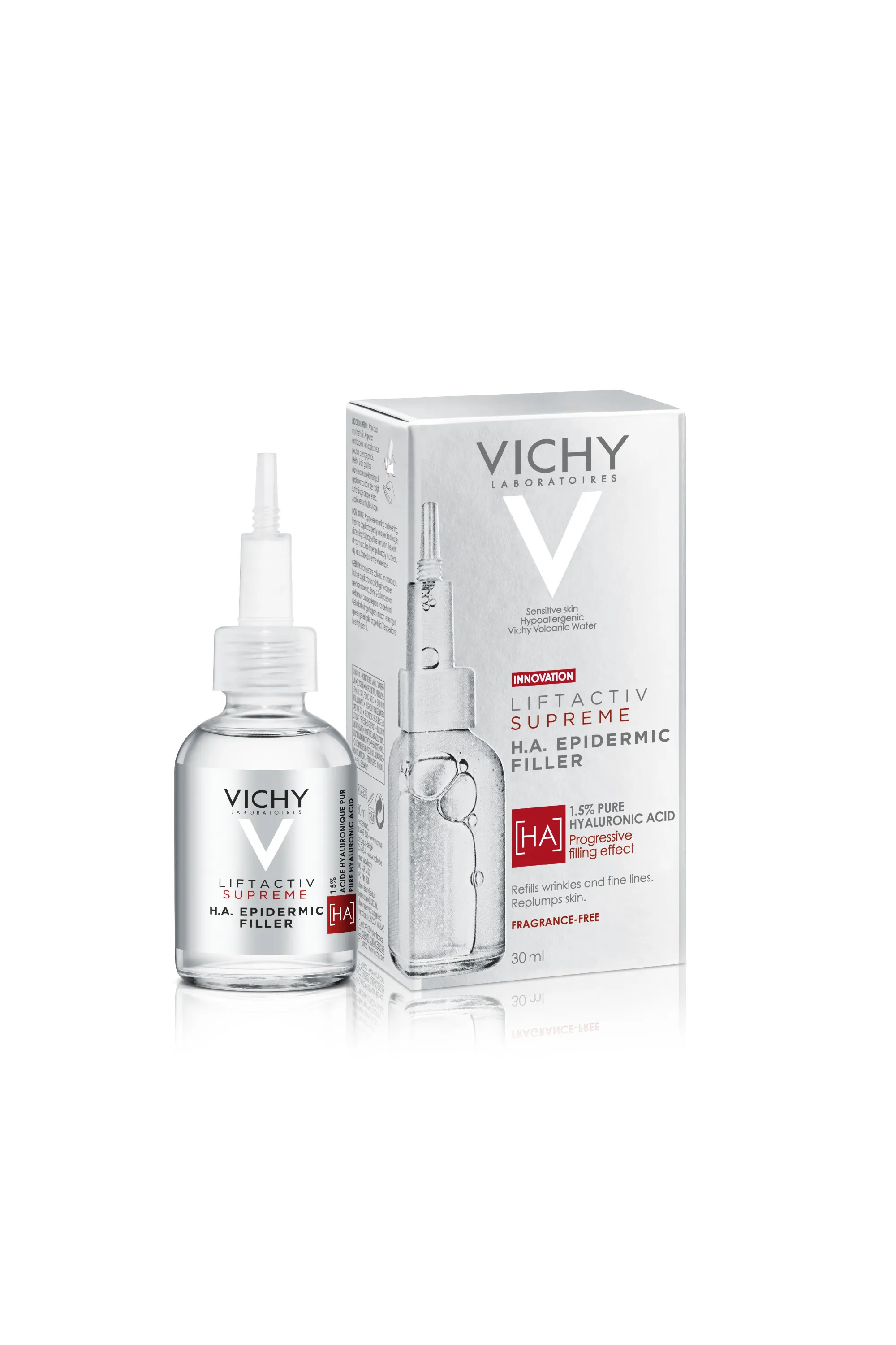 Vichy Sérum HA FILLER combleur anti-âge anti-rides à l’acide hyaluronique visage et yeux Liftactiv Supreme-30 ml