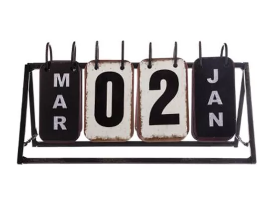 Calendrier Vintage en Métal 