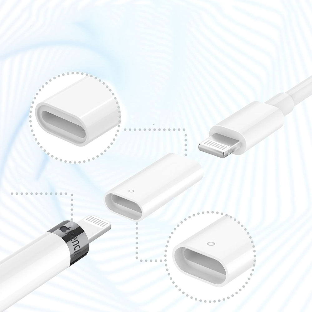 Lightning auf Lightning Adapter Konverter Kupplung für Apple Pencil (1. Generation) - Weiss