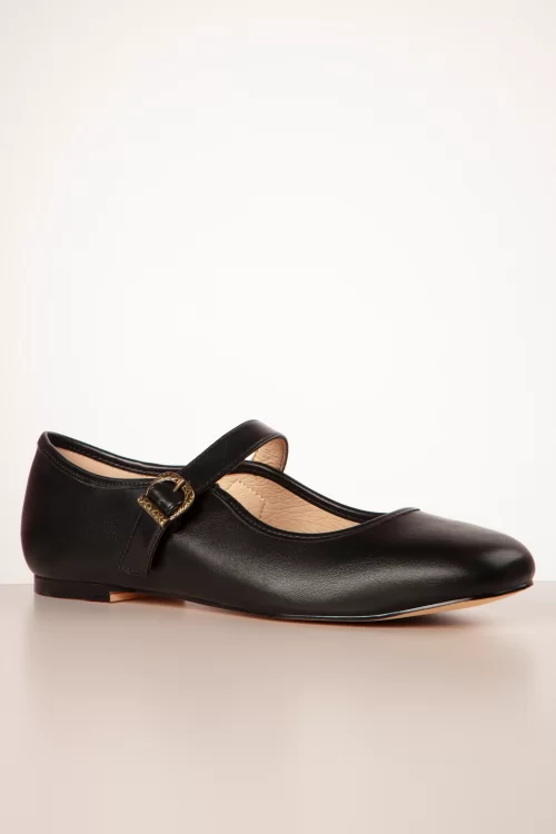 Chelsea Crew Dora mary jane ballerina's in zwart