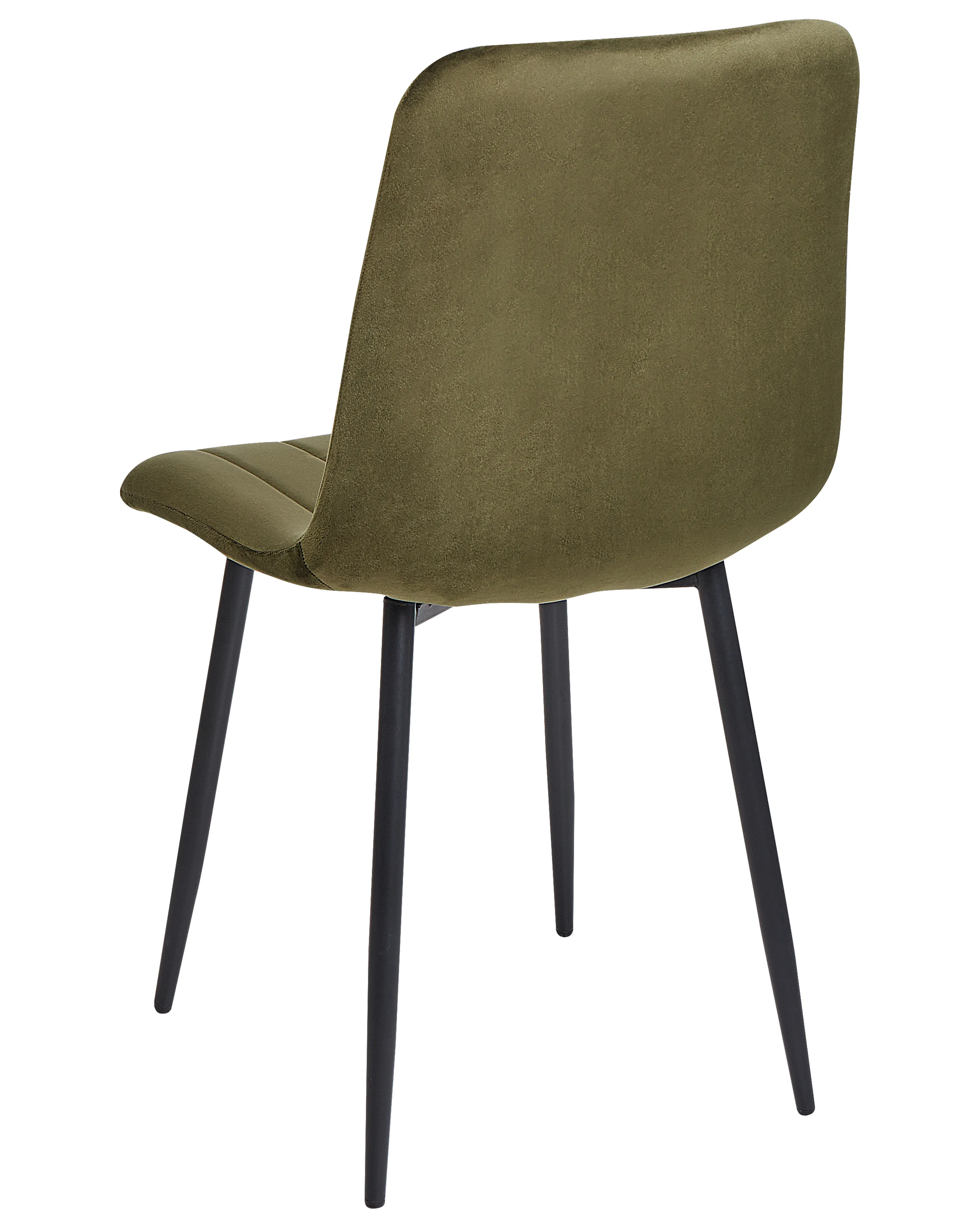 Set van 4 eetkamerstoelen KALISPELL Fluweel Olijfgroen