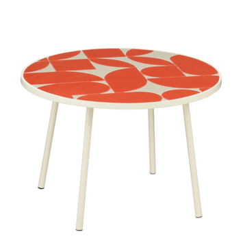 Bologna bijzettafel rood metaal ø 58 cm