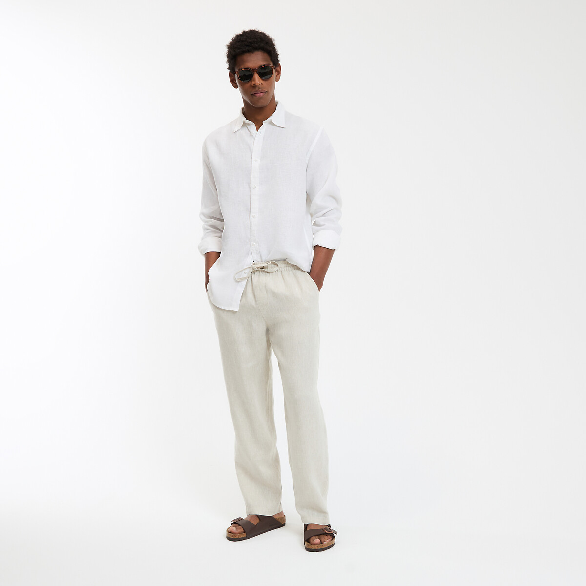 COLEÇÕES LA REDOUTE<br>Camisa reta de linho, Signature, CARL