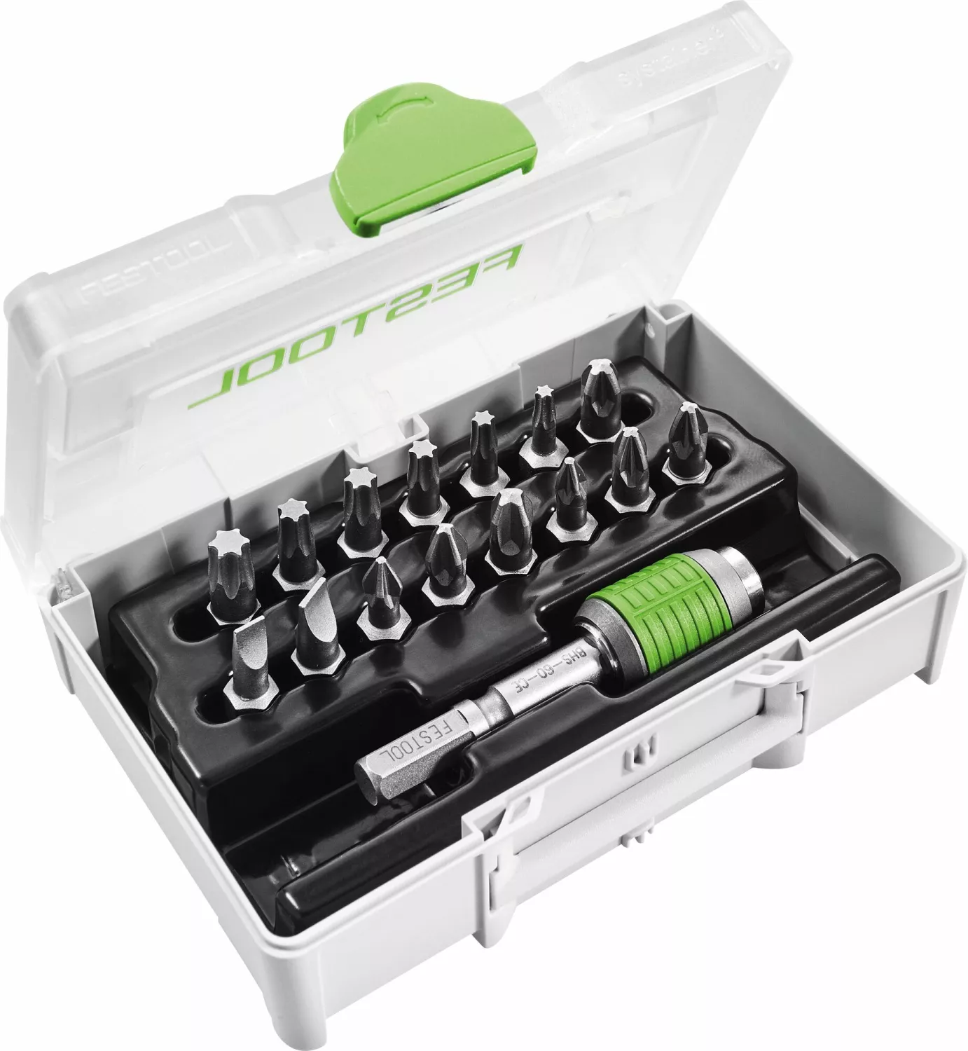Festool SYS3XXS CE-MX BHS 60 16-delige bitset in microsystainer - PZ/PH/TX/SZ