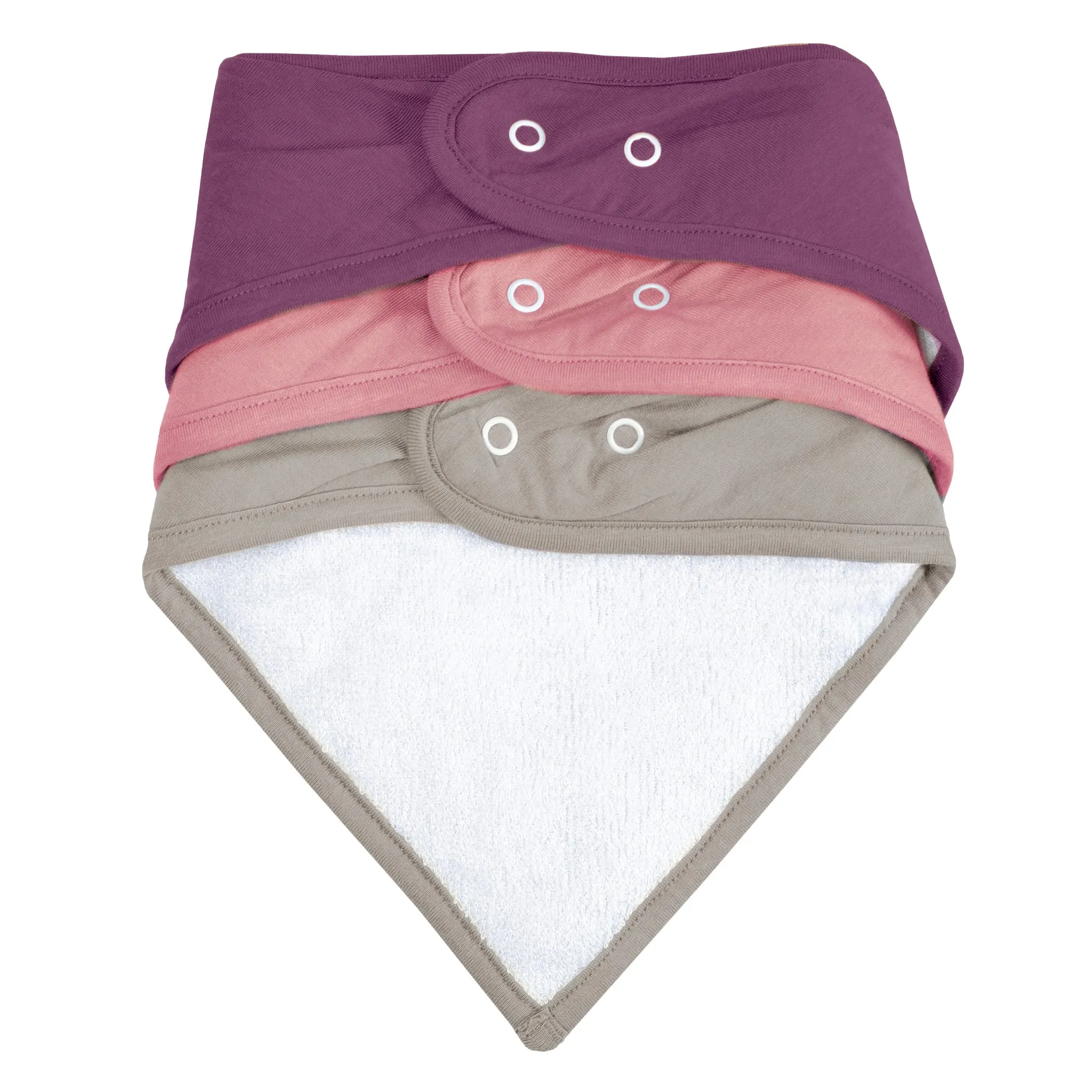 Perlimpinpin Bavoirs (3) Bambou - Porto  Lotus  Taupe