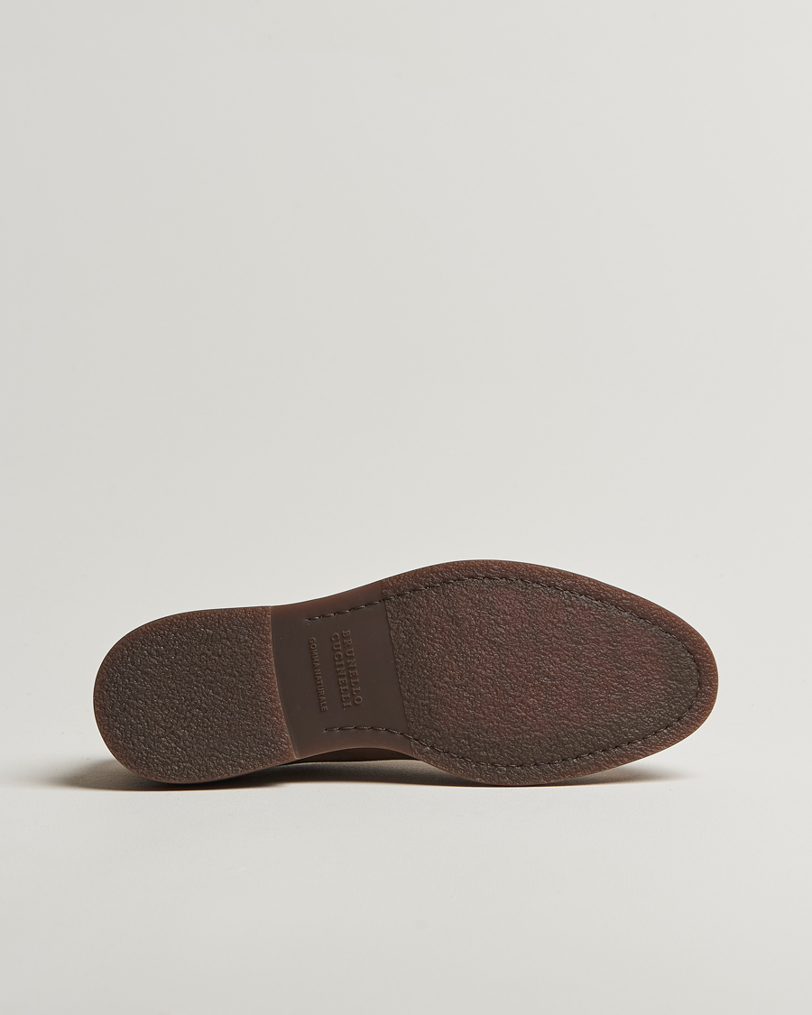 Brunello Cucinelli Plain Toe Derby Brown Suede