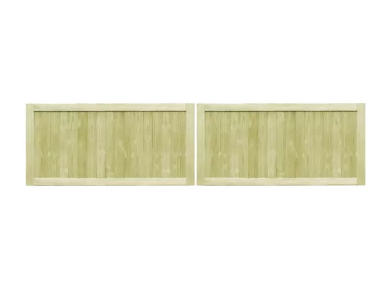 Portillons de jardin 2 pcs Bois de pin imprégné 300x75