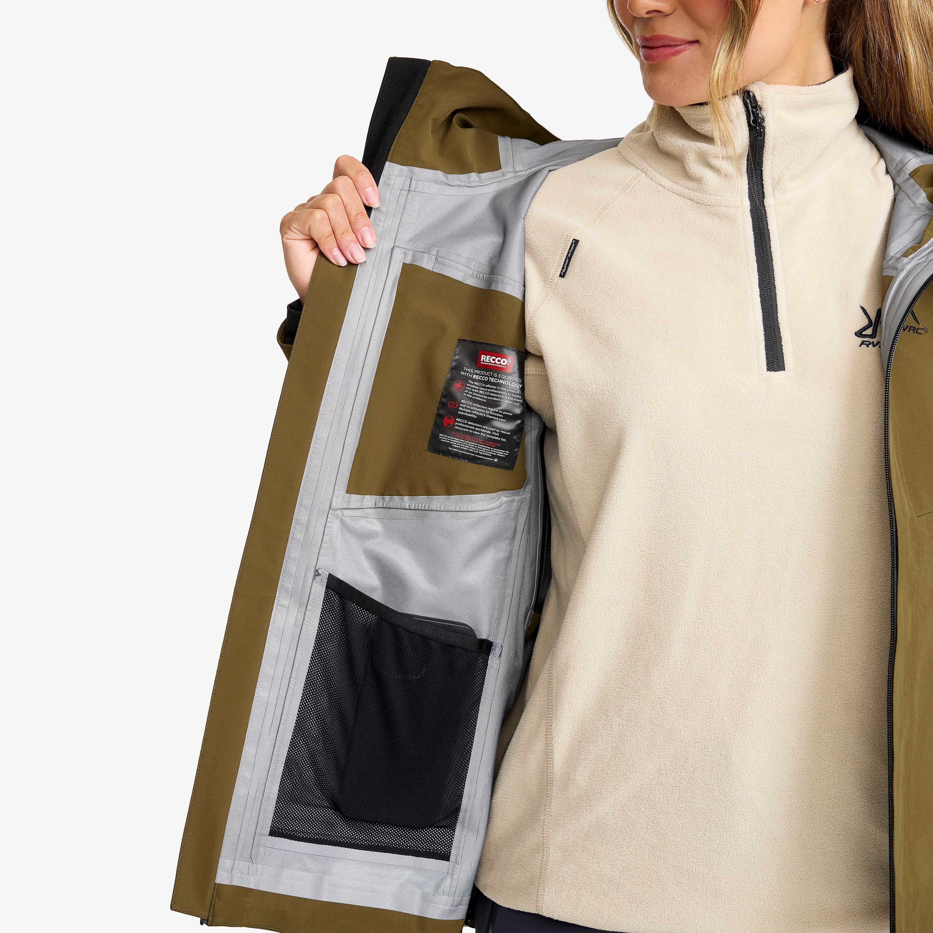 Cyclone 3L Shell Jacket Dame Dark Olive