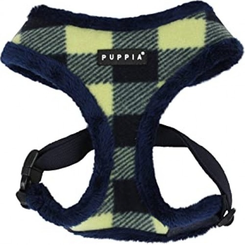 Conjunto de coleira e guia Waffle, azul