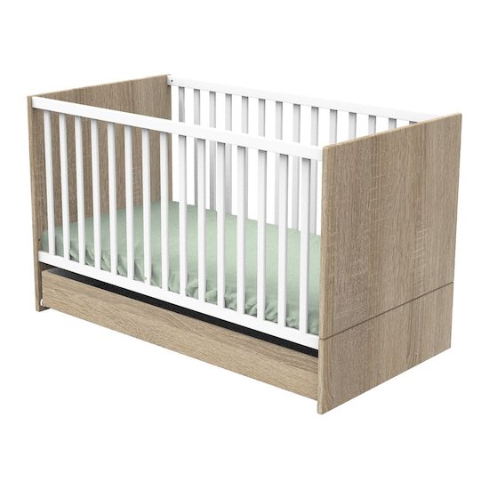 Nova new Little Big Bed 70x140   Blanc lin        de               Sauthon Baby's Sweet Home