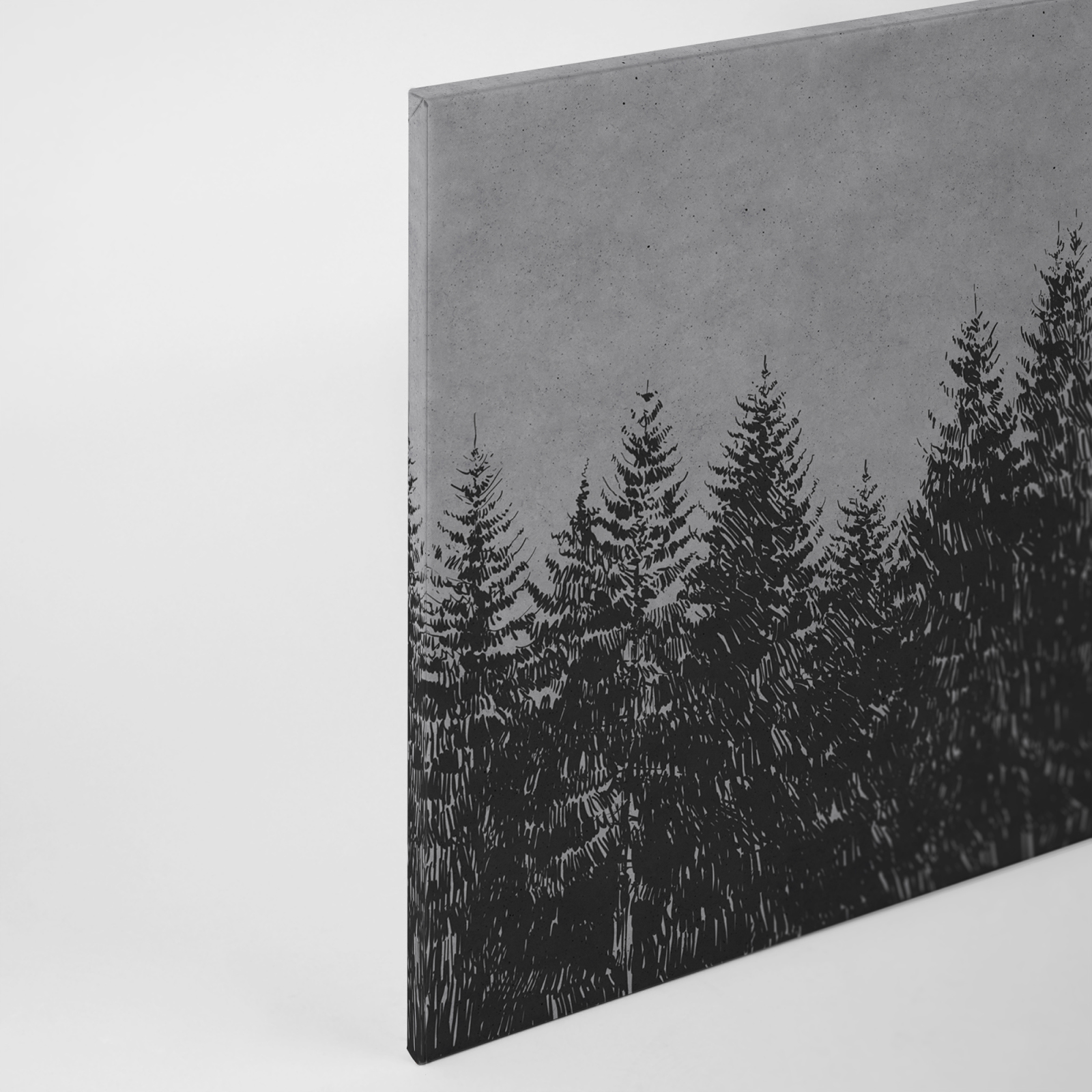 Leinwandbild SCHWARZWALD - grau-schwarz - 90x60 cm