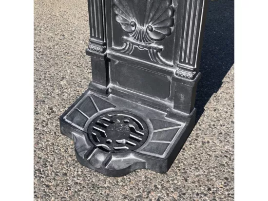 Fontaine de jardin extérieur en fonte aluminium noire 42 x 32 x 84 cm