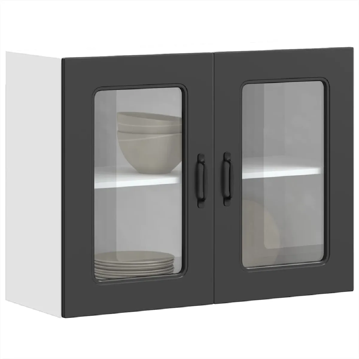 VidaXL Armoire Murale de Cuisine Kalmar - Noir