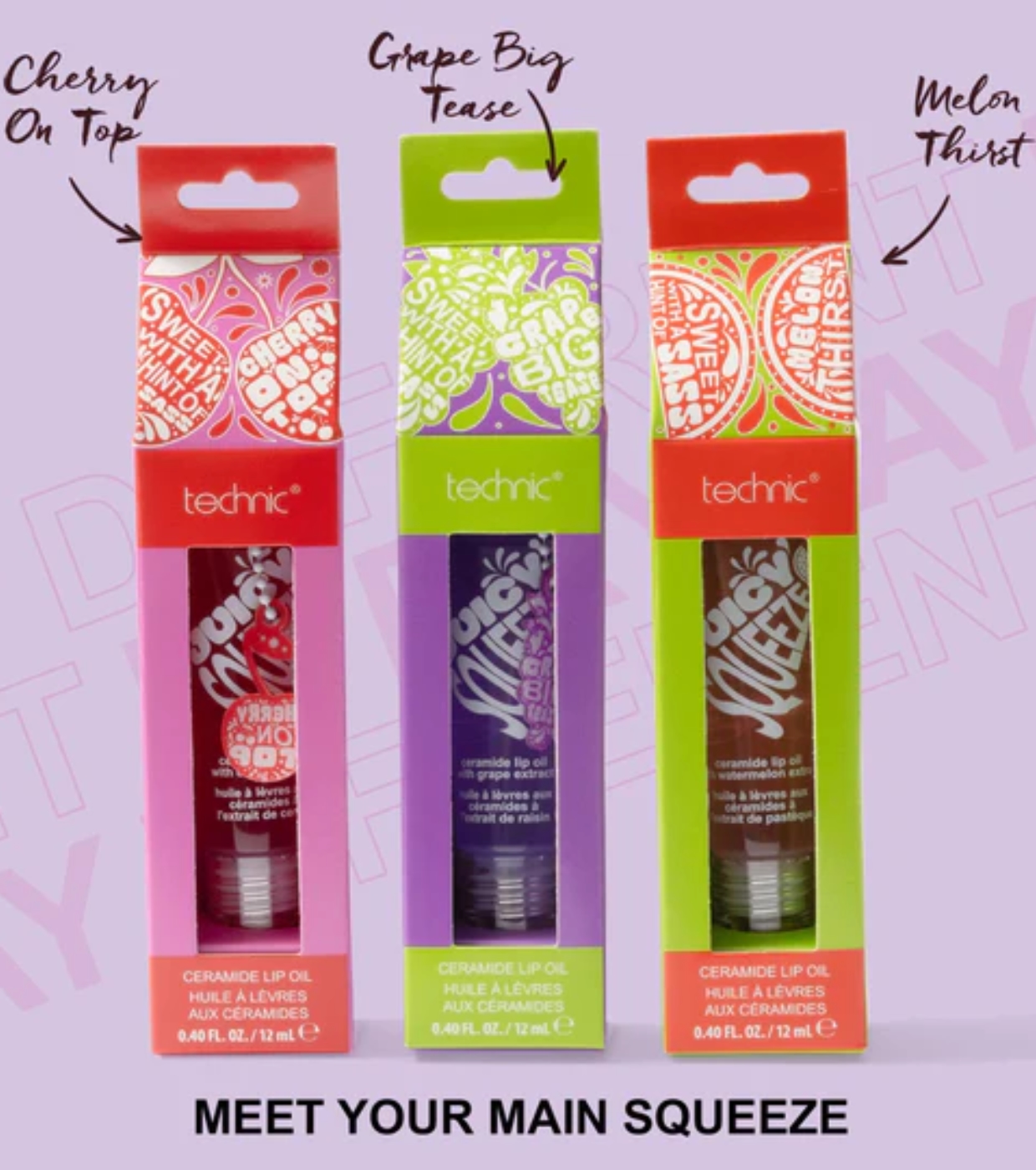Technic Cosmetics - Keychain Lip Oil Juicy Squeeze Ceramide - Melon Thirst