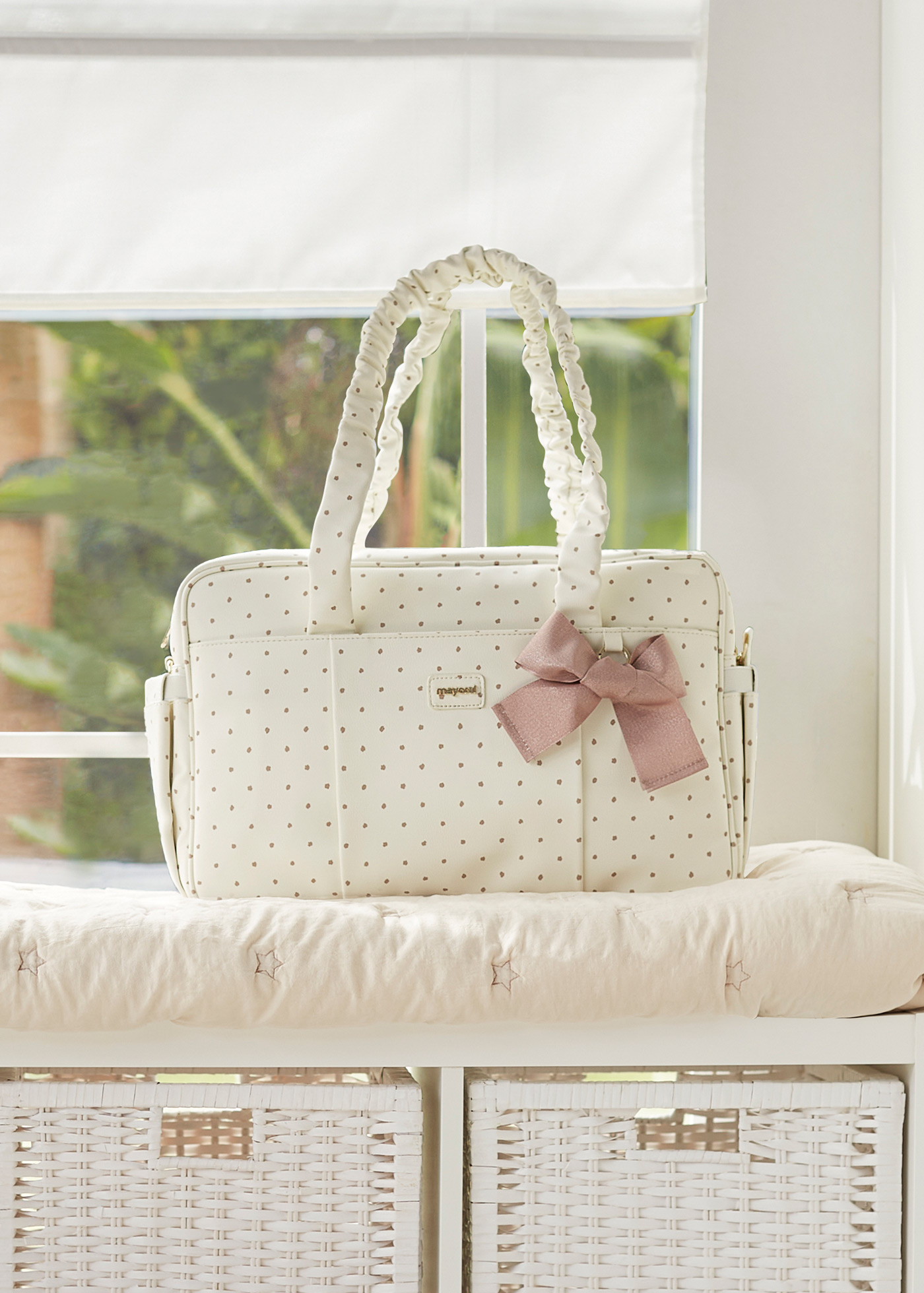 bolsa de bebê de bolinhas