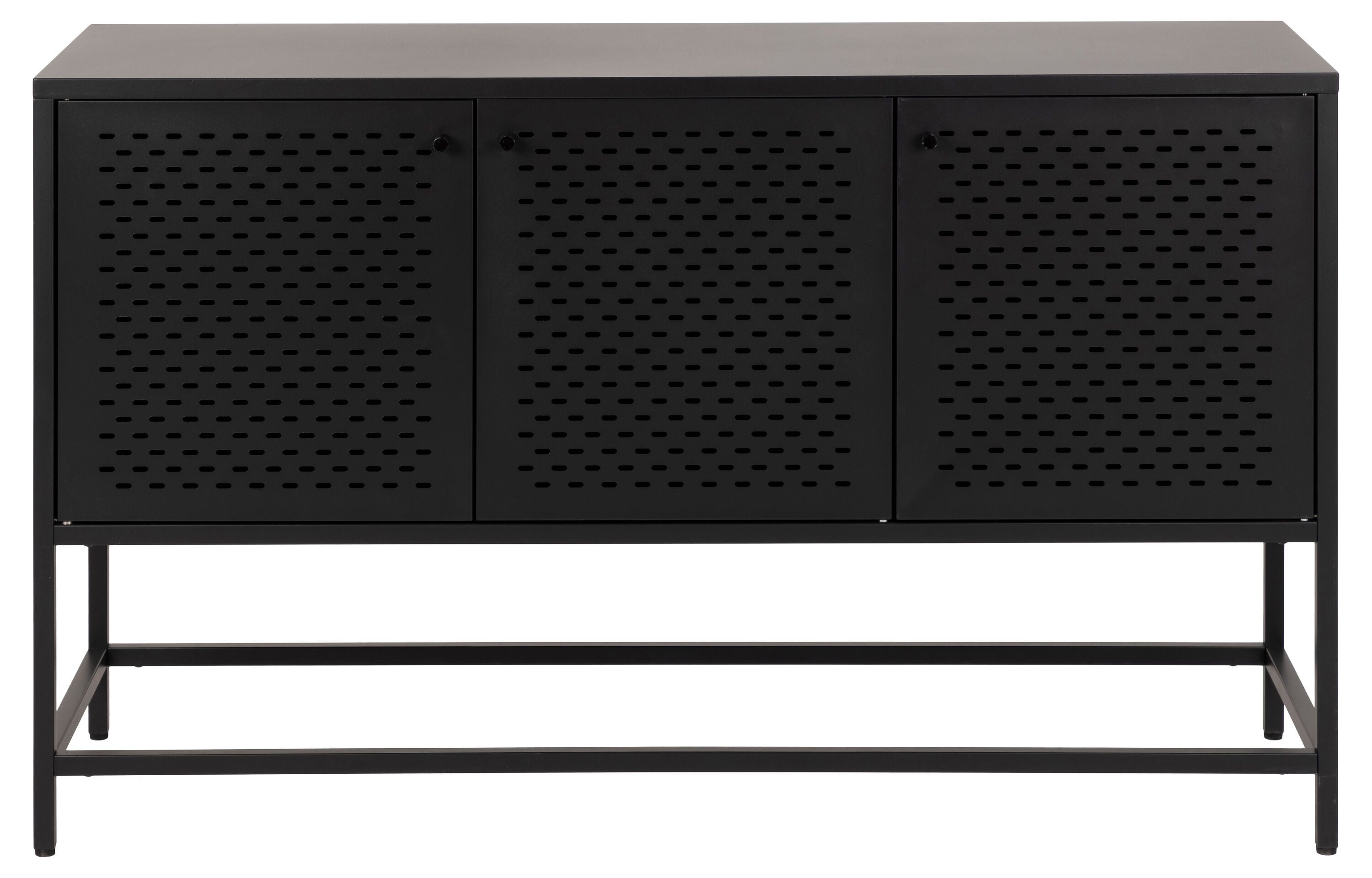 JAXTON Sideboard - Schwarz / B: 125.0 cm x T: 40.0 cm x H: 75.0 cm