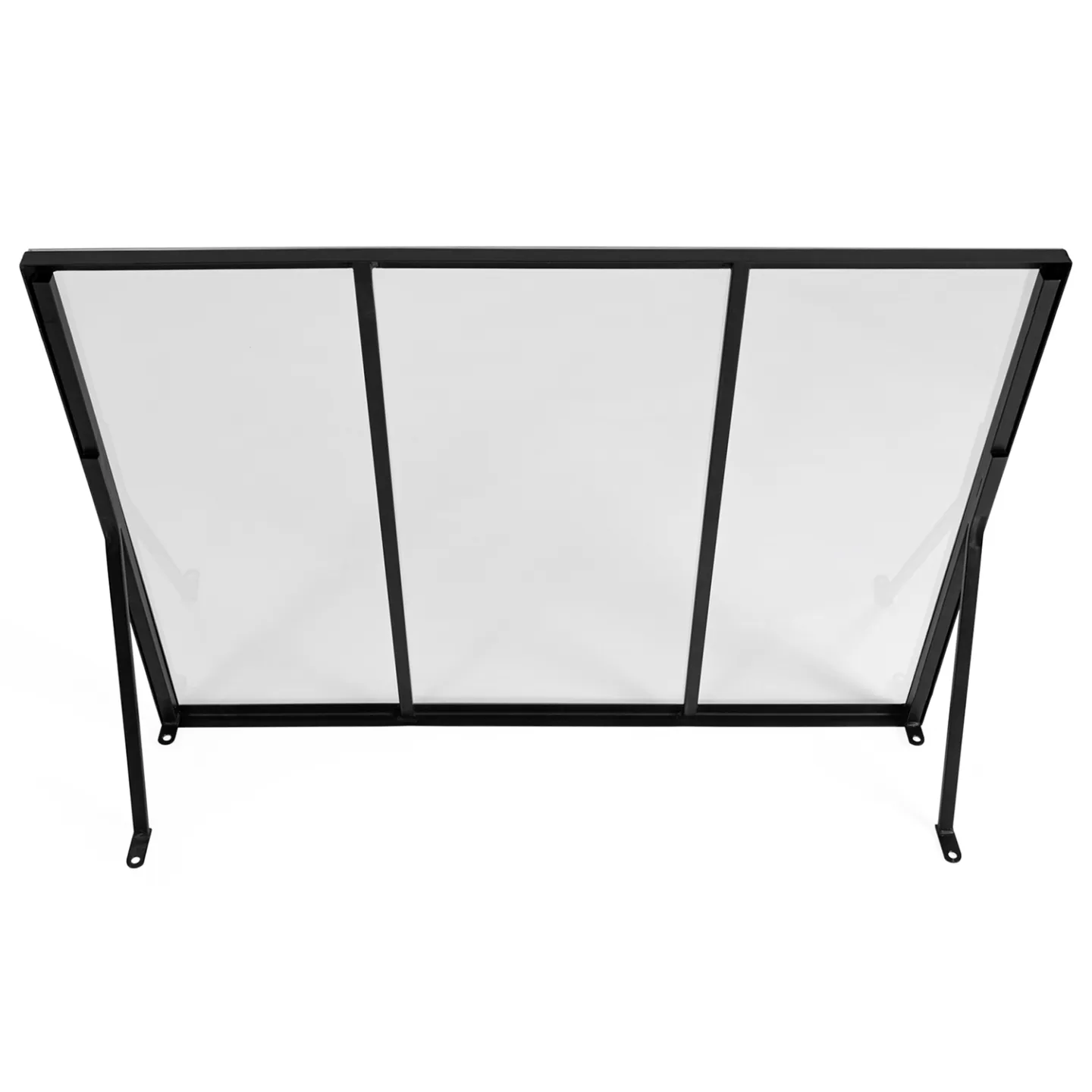 Auvent de porte marquise d'entrée JOSY noir 80 x 113 CM verrière