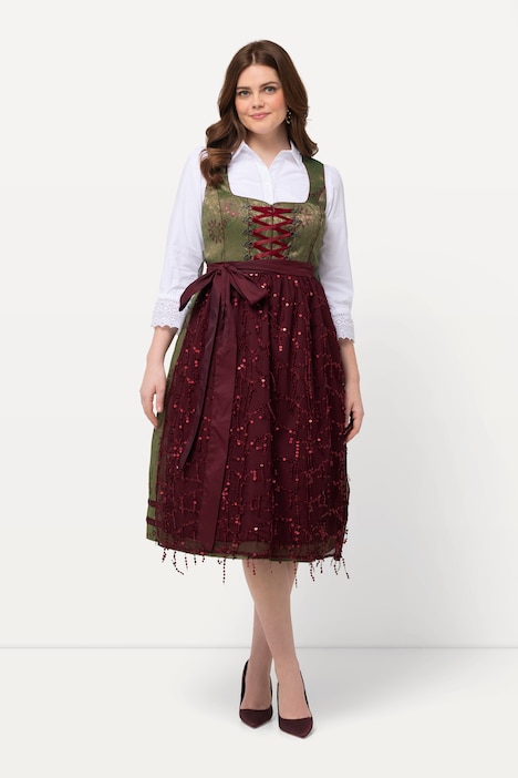 Dirndl, Ornamente, Carree-Ausschnitt, ärmellos