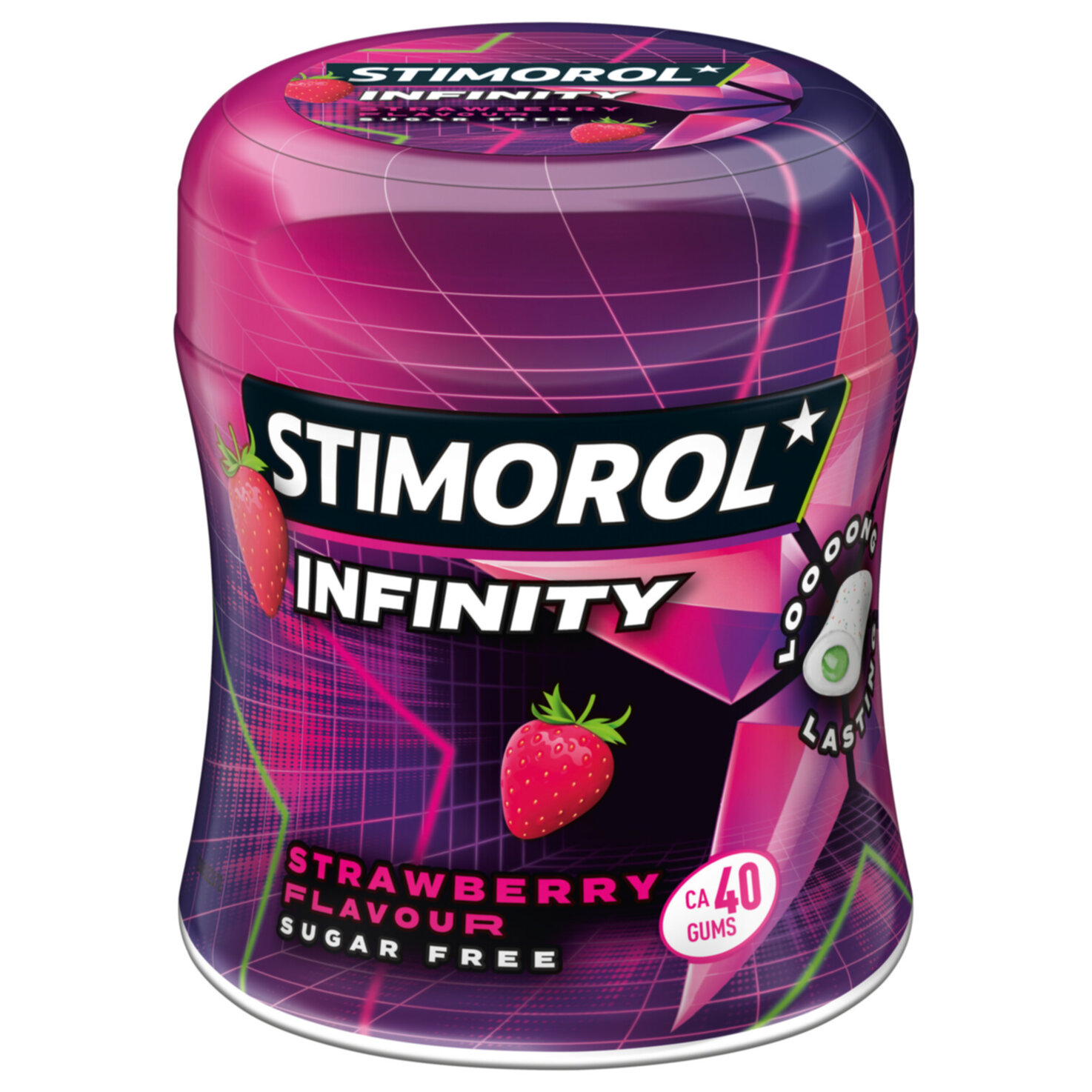 Stimorol Kaugummi Infinity Strawberry Bottle