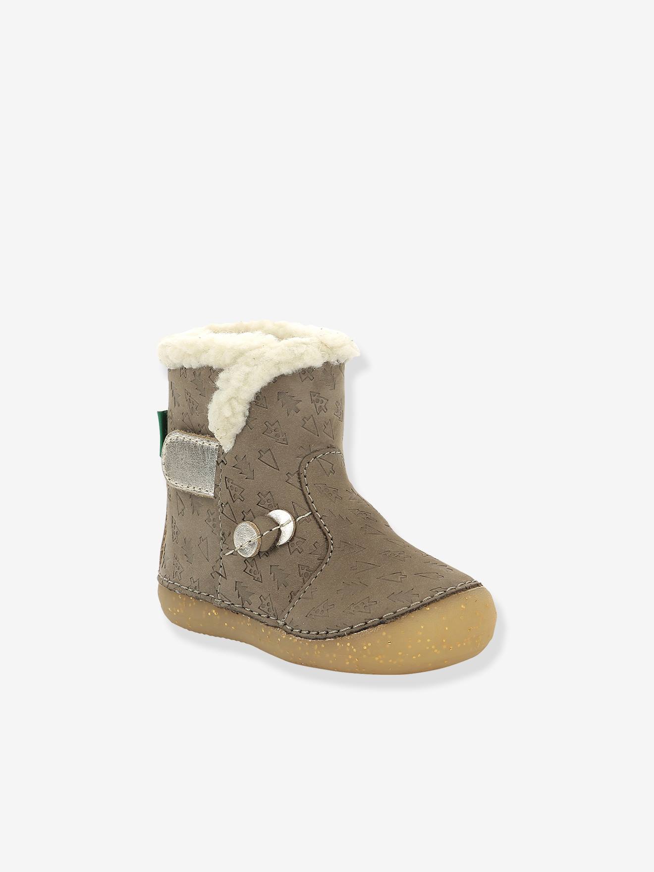 Botinhas So Windy KICKERS® First Steps, Bege Bebê