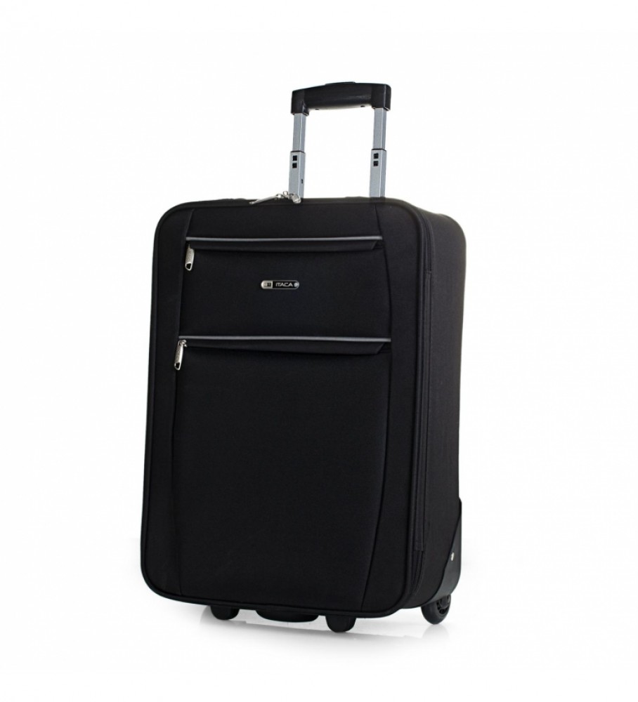 Mala de cabine ITACA com 2 rodas T71950 preta - 55x39x18cm -