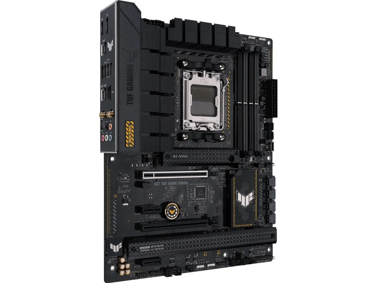 ASUS TUF Gaming B650-Plus WiFi - Bundkort - ATX - Socket AM5 - AMD B650 Chipset - USB-C 3.2 Gen 2x2, USB 3.1 Gen 2, USB 3.2 Gen 2, USB-C 3.2 Gen2, USB-C 3.2 Gen 1 - 2.5 Gigabit LAN, Wi-Fi 6, Bluetooth - onboard grafik (CPU påkrævet) - HD Audio (8-kan