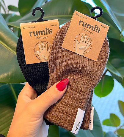 rumlii Fäustlinge - Wolle/Acryl - Braun