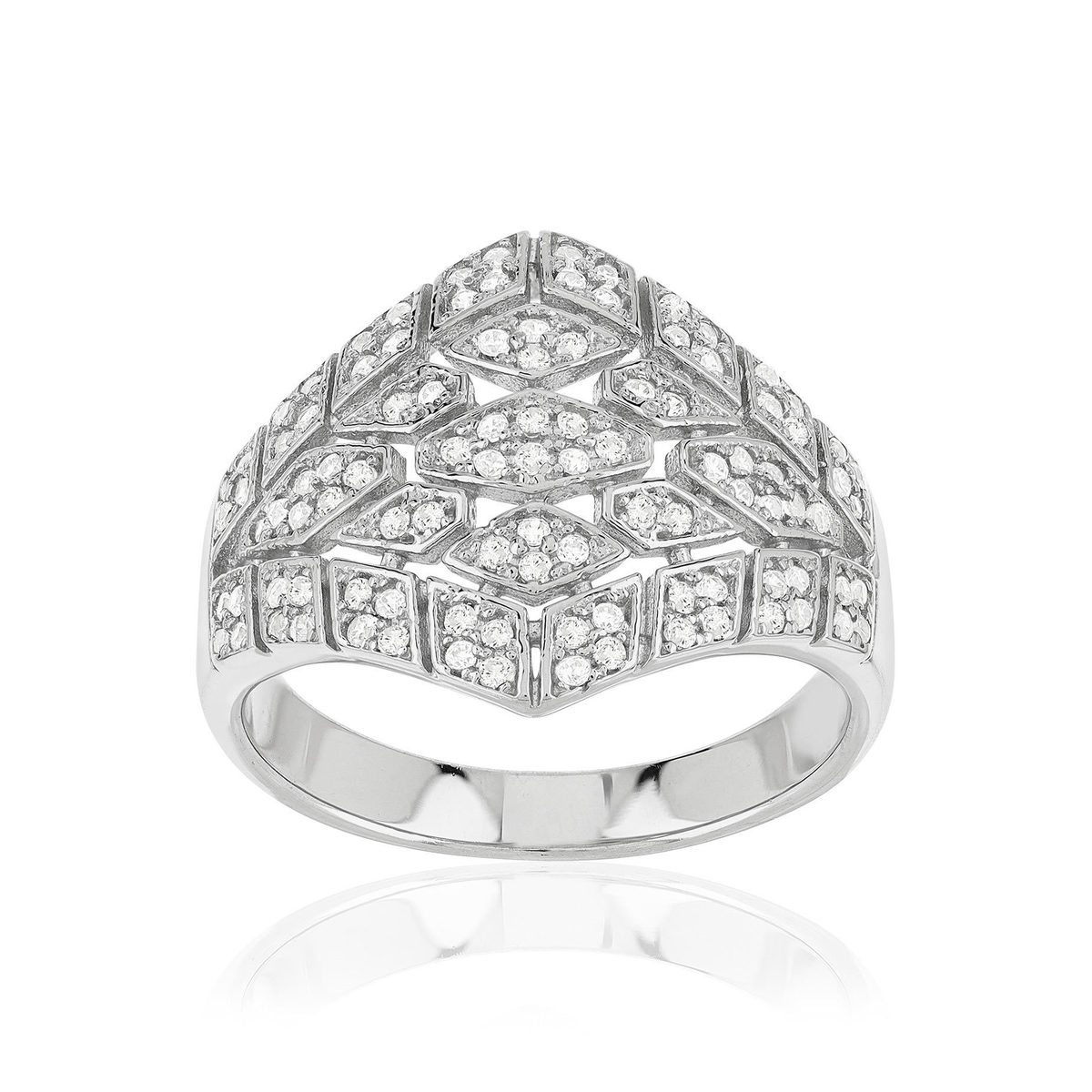 Bague argent 925 et zirconias