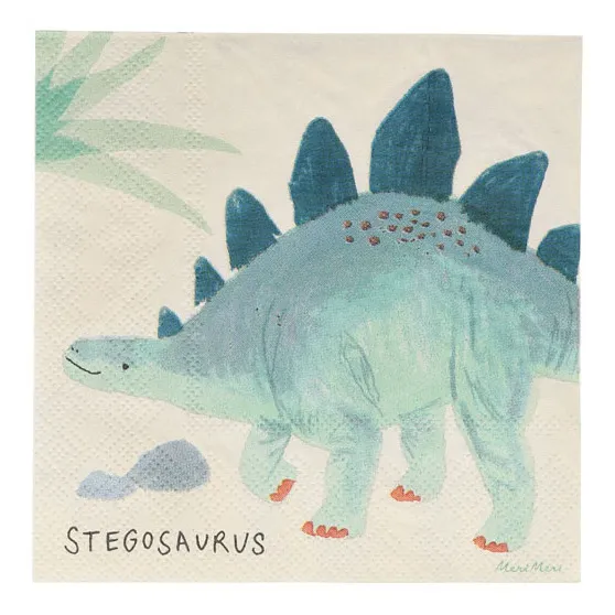 Meri Meri Serviettes en papier Dinosaures - Set de 16