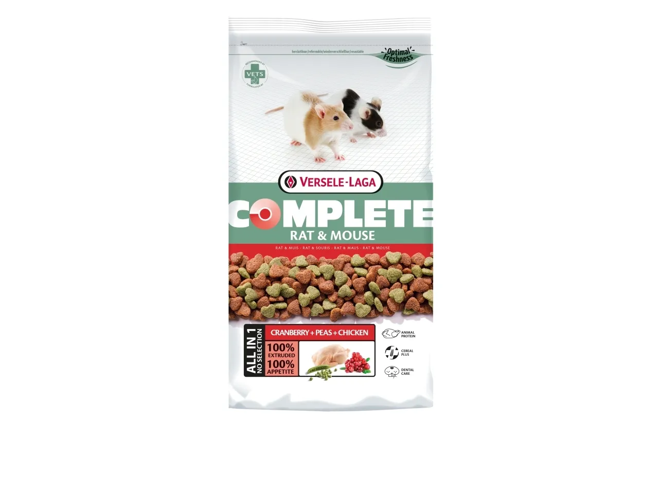 Versele-Laga Rat & Mouse 2 kg, Granulat, 2 kg, Mus, Rotte, Vitamin A, vitamin C, vitamin D3, vitamin E, Kobber, Jod, Jern, Mangan, Selenium, Zink, 15%