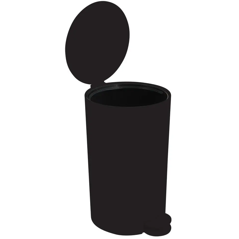 MSV kleine Pedaalemmer - zwart - 3L - 15 x 27 cm
