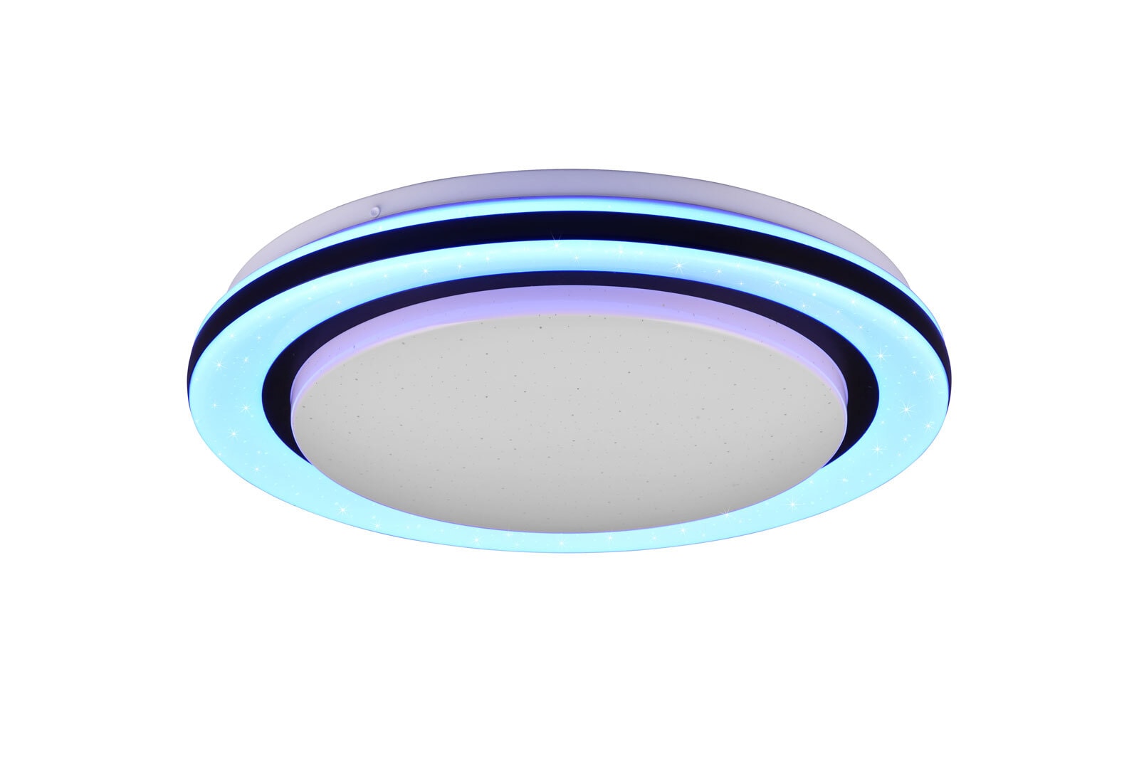 LED Deckenlampe Cartida weiß 38cm 7cm Fernbedienung dimmbar RGB Sternenhimmel Kunststoff