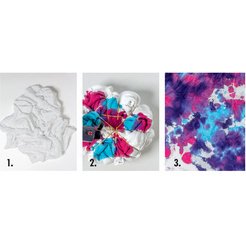 Set de peintures batik TIE DYE, 3 x 80 ml, pastel