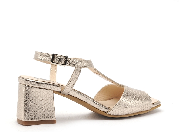 Gr nu pieds talons femme bifor or