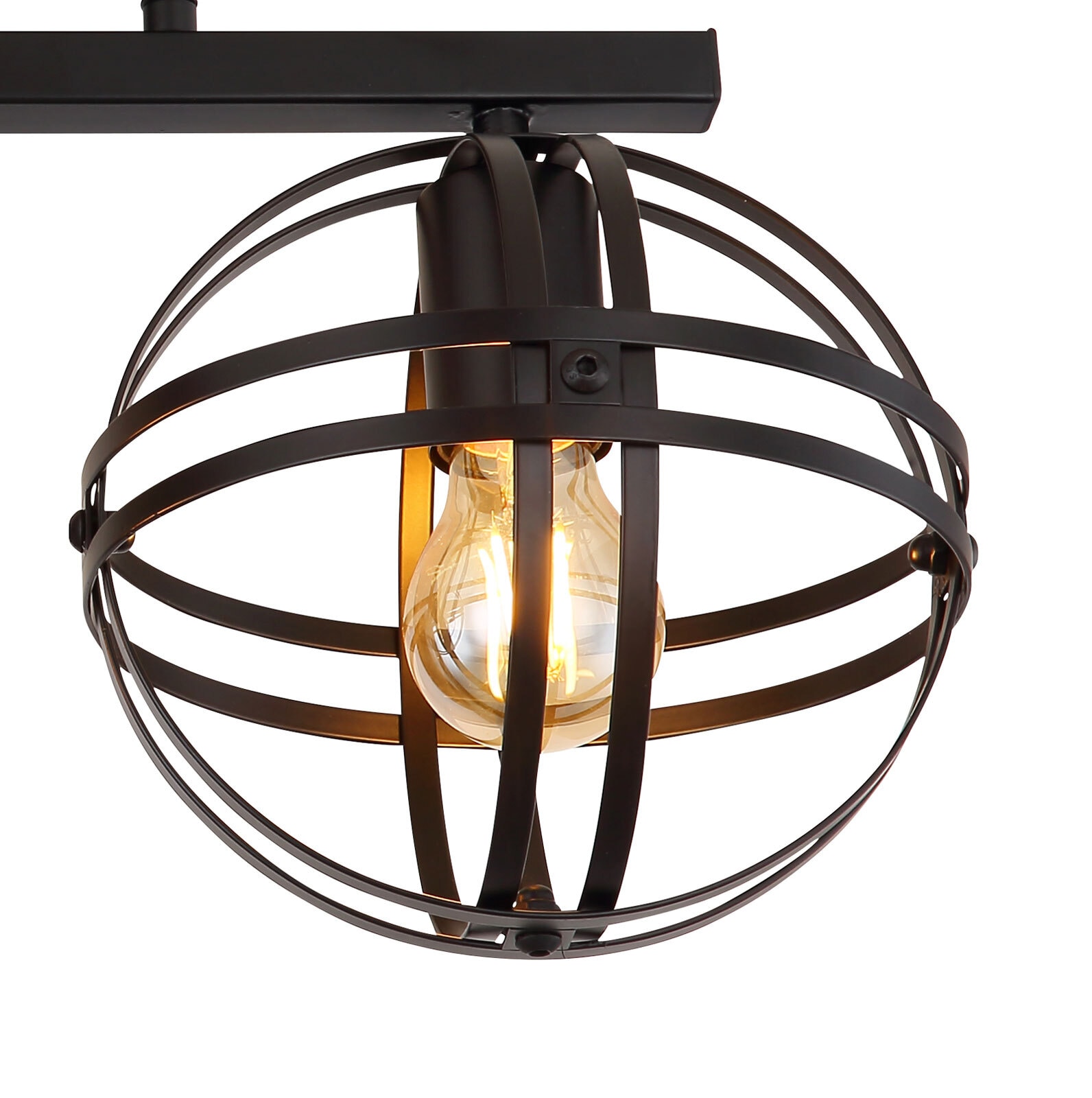 GLOBO Retrofit Deckenlampe Tamara 70x32 cm Metall schwarz