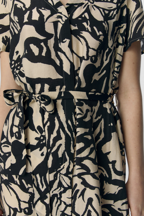 Object beige dames jurk