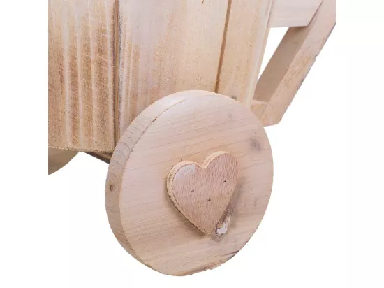 Chariot porte-fleurs en bois marron 39,5x23x25,8h