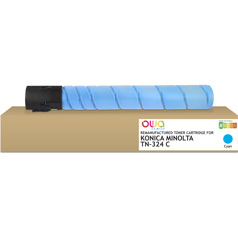 Toner remanufacturé OWA - standard - Cyan - pour KONICA MINOLTA TN-324C, DEVELOP A8DA4D0, OLIVETTI B1167