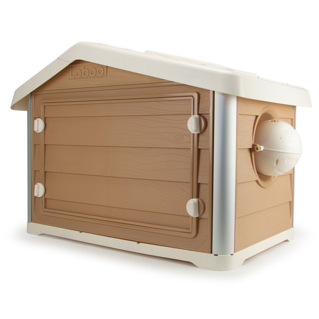 Loboo – Smartkave Alaska Casinha Modular para Cães, Piso Elevado, Paredes Isoladas, Comedouro, Bordas Arredondadas e Parede Traseira Articulada