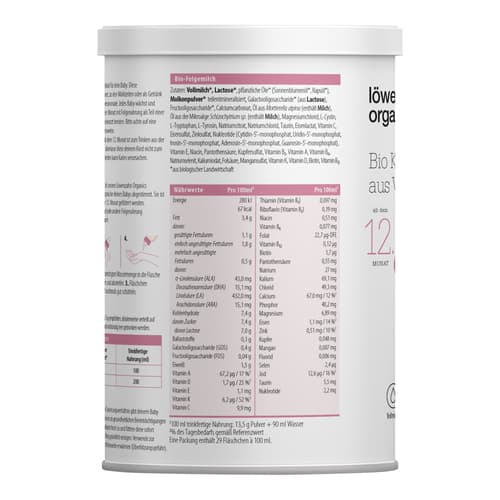 Löwenzahn Organics Bio Kinder-Folgemilch aus Vollmilch ab dem 12. Monat