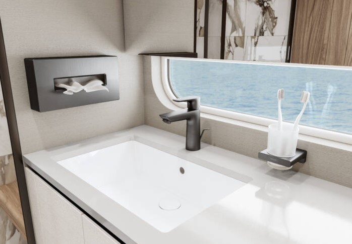 Hansgrohe AddStoris tandenborstelhouder zwart chroom geborsteld