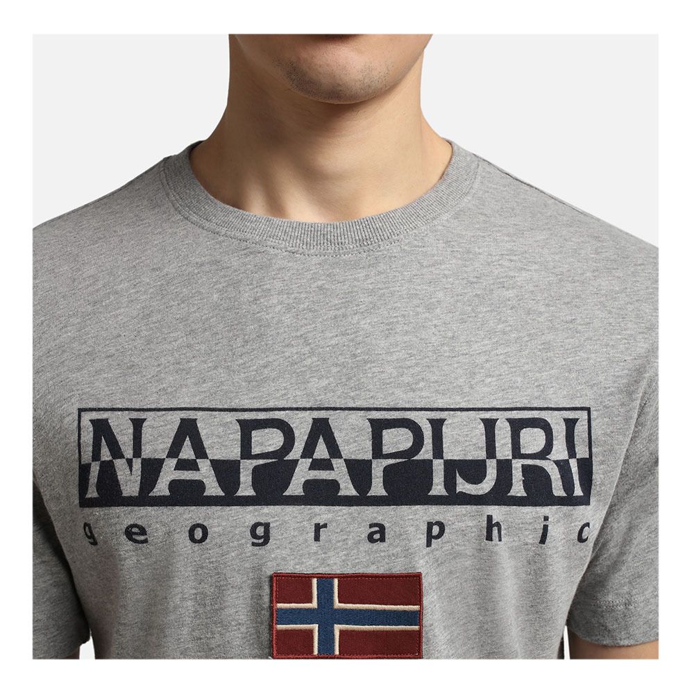 Napapijri AYAS - Tee-shirt Homme medium grey melange