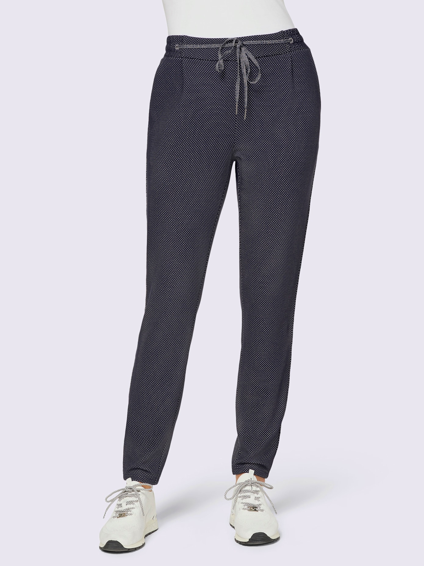 Pantalon en jersey structure gaufrée