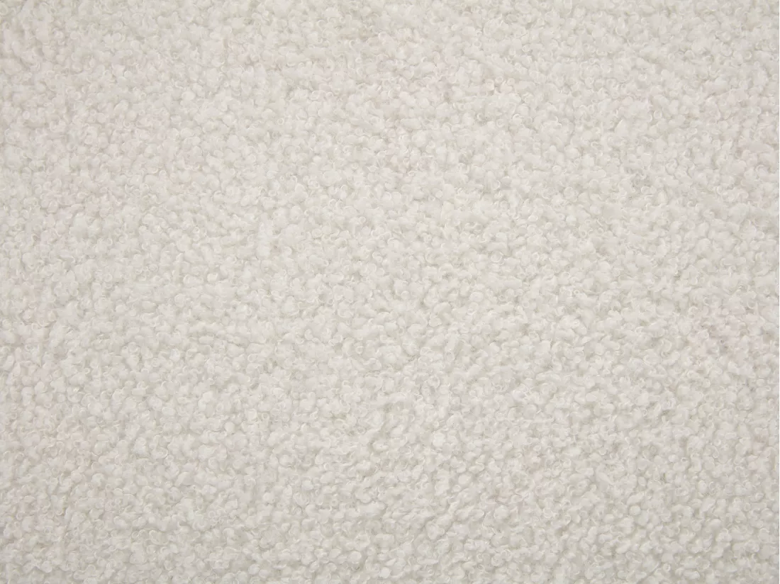 Fauteuil en tissu bouclette blanc OSSANA