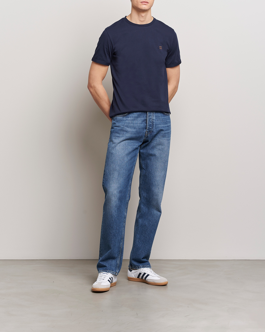 Les Deux Nørregaard Cotton T-Shirt Navy
