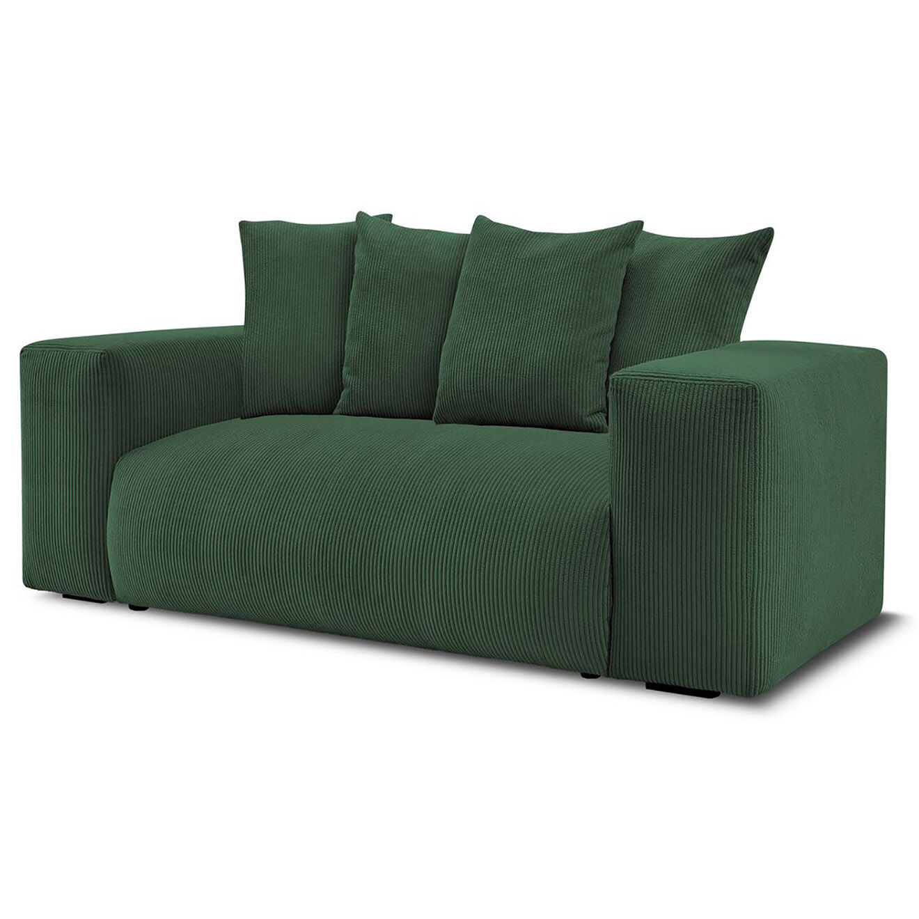 Bobochic Canapé 2 places moelleux voltaire vert - 220x124x75 cm
