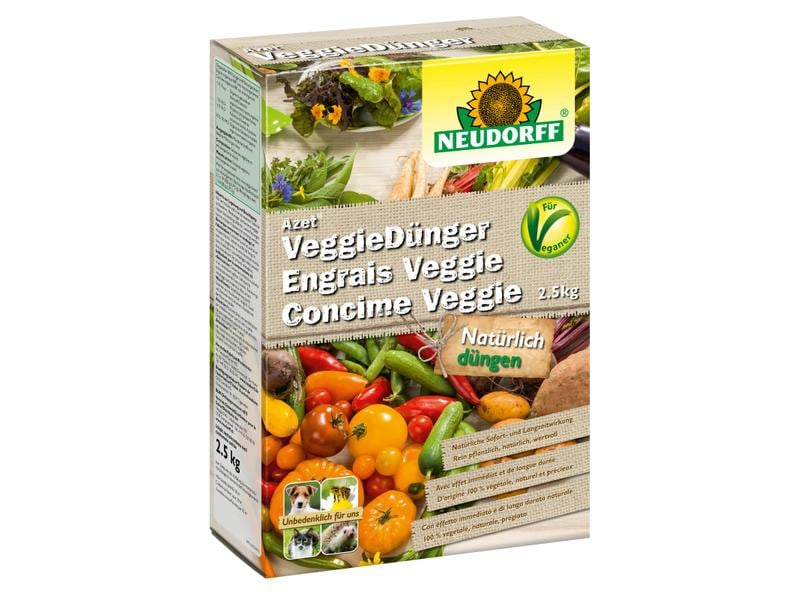 Neudorff Veggie Dünger Azet, 2.5 kg Organischer NPK-Dünger mit Mikroorganismen
