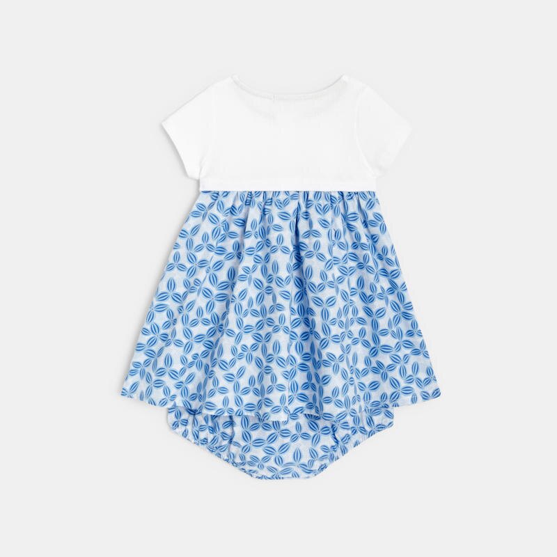 Robe effet 2 en 1 avec bloomer bleue bébé fille Bleu