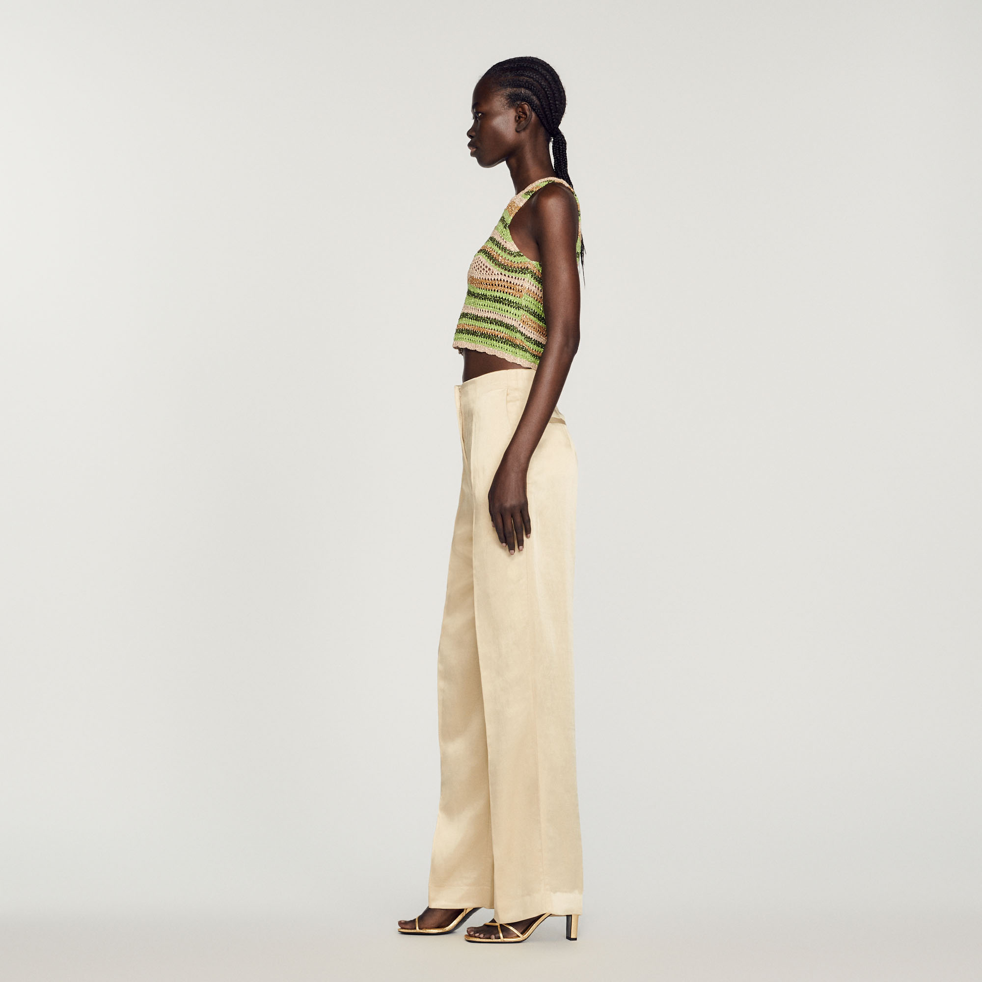 Pantalon taille haute