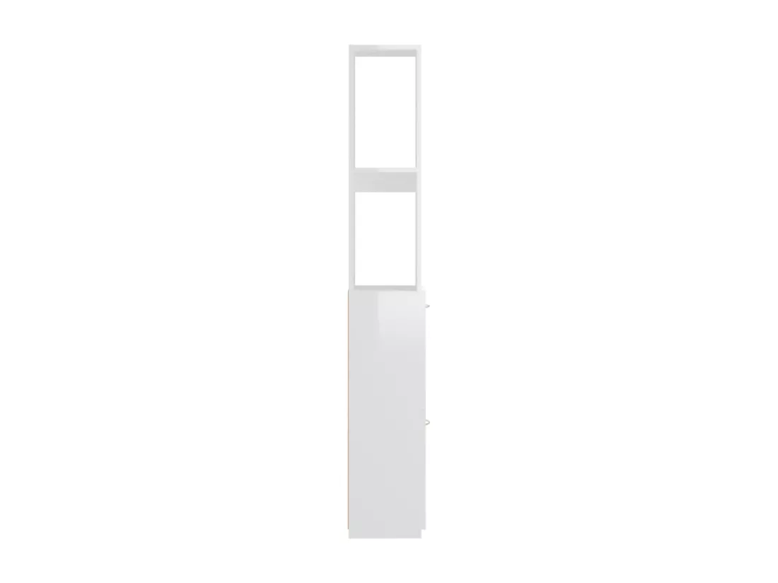 Armoire de bain blanc brillant 25x26,5x170 cm bois d'ingénierie